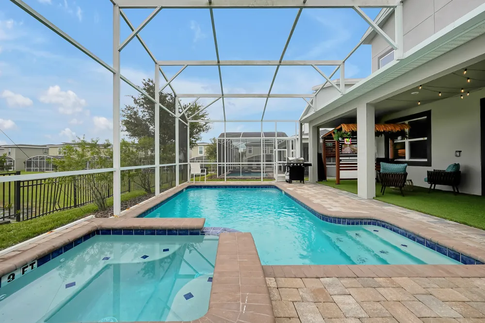 Private pool and spa at an Haines City vacation rental